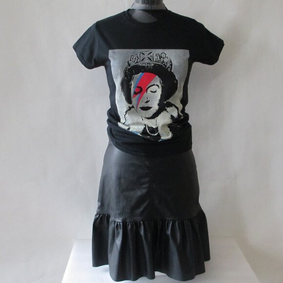 H&M FAUX LEATHER MINI SKIRT - Picture 5 of 13